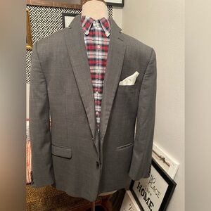 Lauren Ralph Lauren Gray Wool Sport Coat Blazer Mens 46R Classic Fit